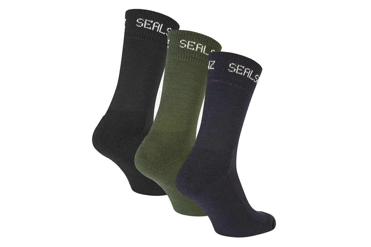 Sealskinz Three-Pack of Suffield Solo Premium Merino Wool Liner Socks
