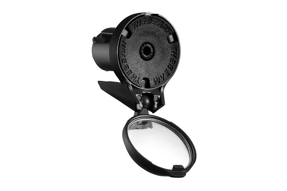 The Beam Corky 360-Degree Adjustable Angle Bar End Rearview Mirror for Cycles
