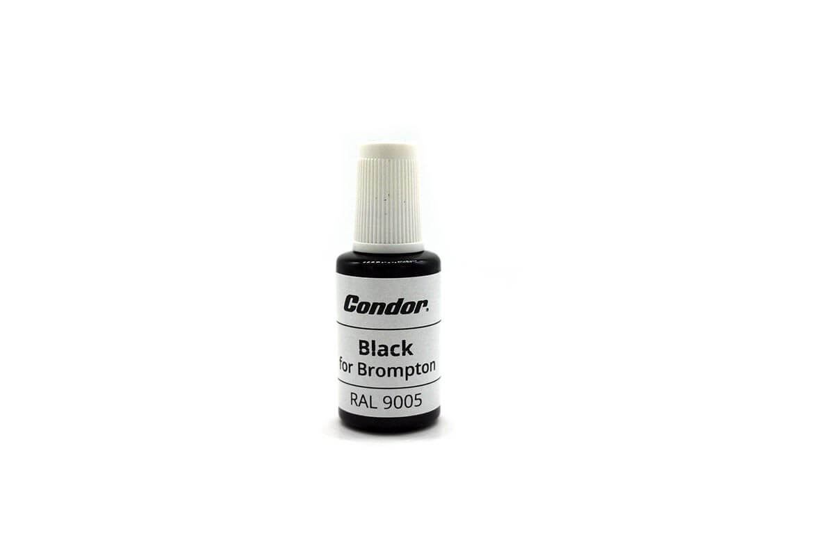 Condor Black Touch - Up Paint with Integrated Brush for Brompton Bikes