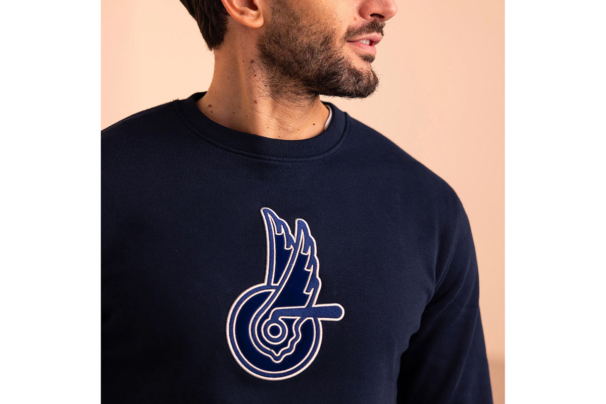 Campagnolo Unisex Sweatshirt with Embroidered Winged Logo