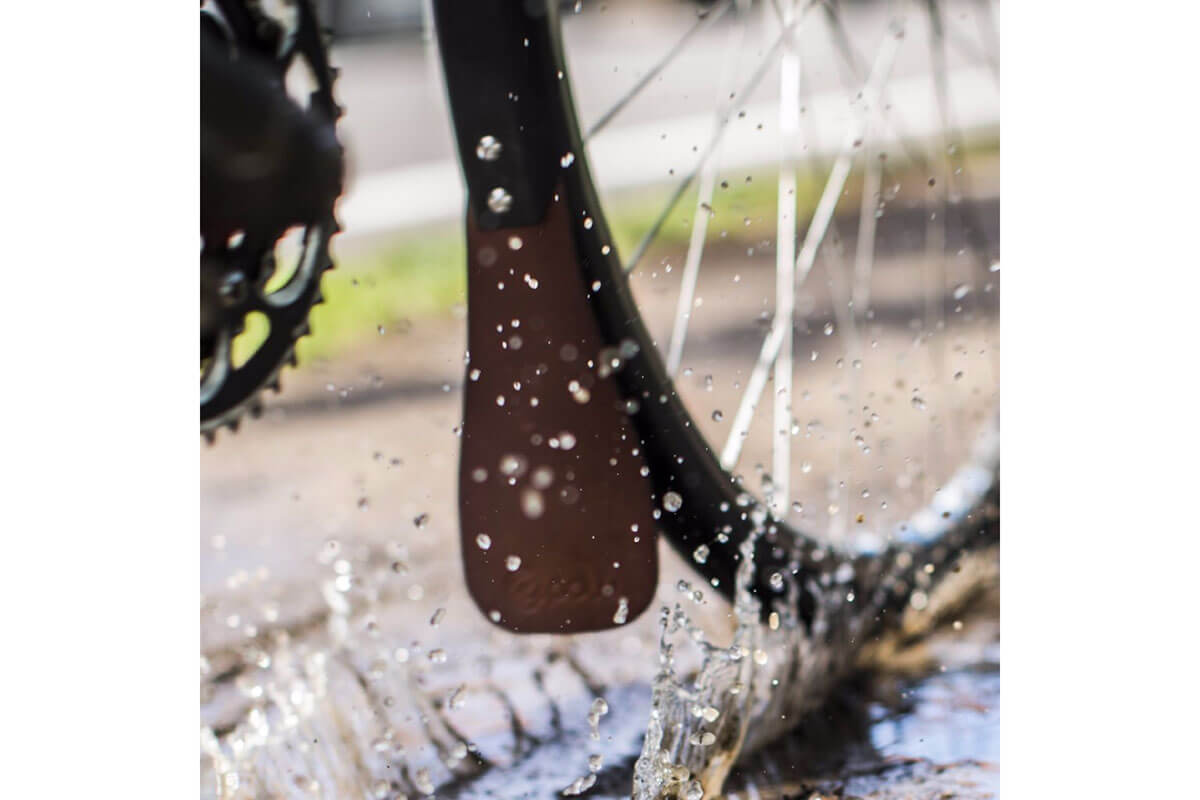 Portland Design Works Classy Italian Leather Lederlappen Mudflaps for Bicycles