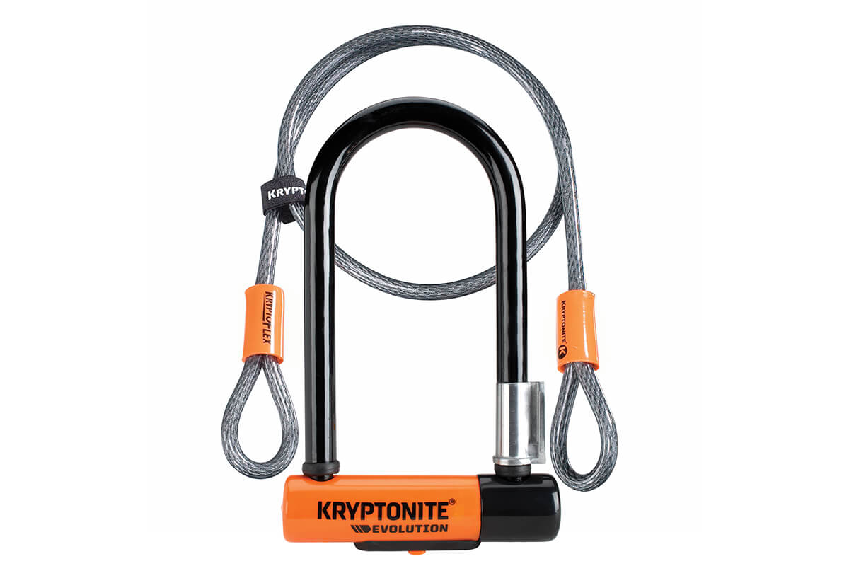 Kryptonite Mini-7 High-Security U-Lock with 4-Foot Cable and Flexframe Bracket